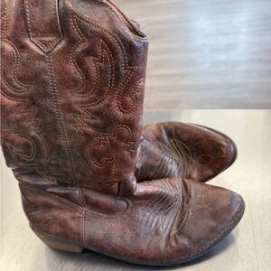 Target Brown Leather Cowboy Boots
